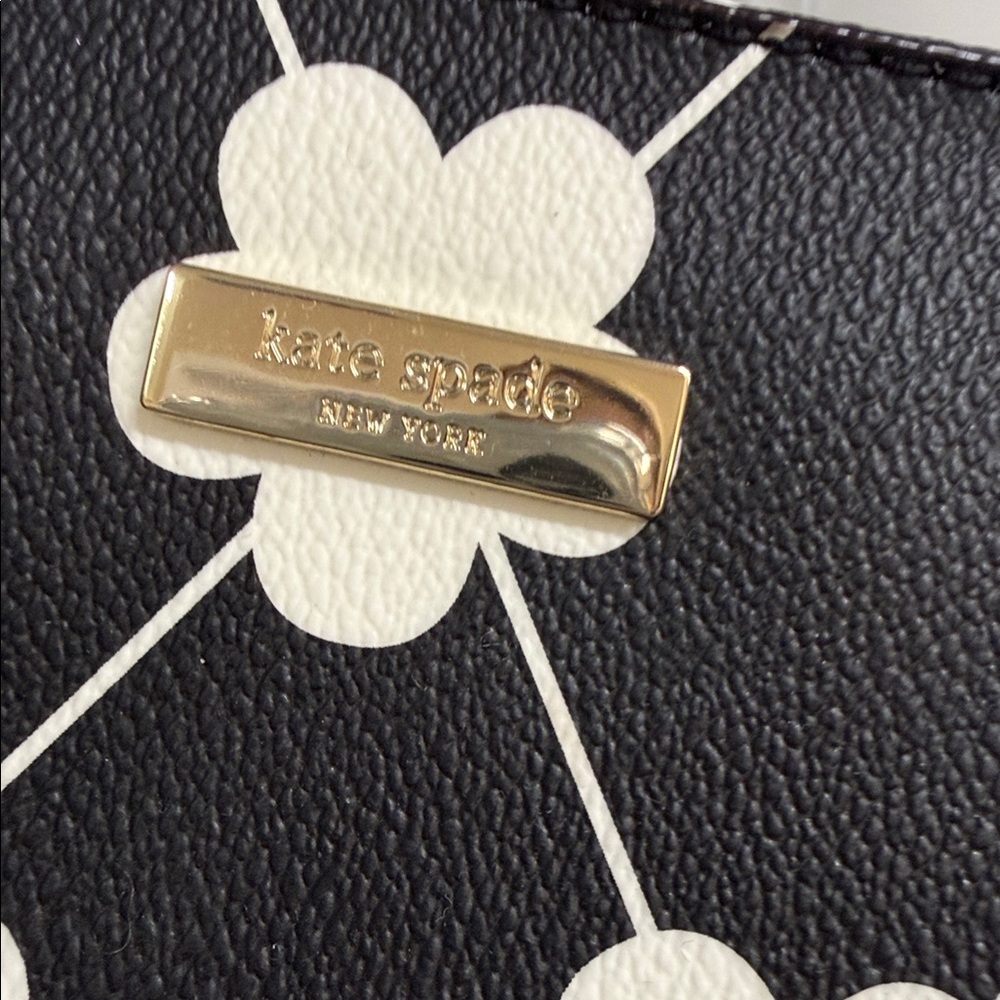 Kate Spade Grant Street Black White Jules Floral Zip Top Tote - Picture 2 of 15